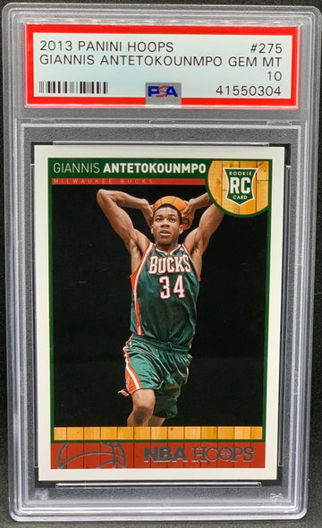 Giannis Antetokounmpo 2012 Panini Hoops #275 Rookie PSA 10