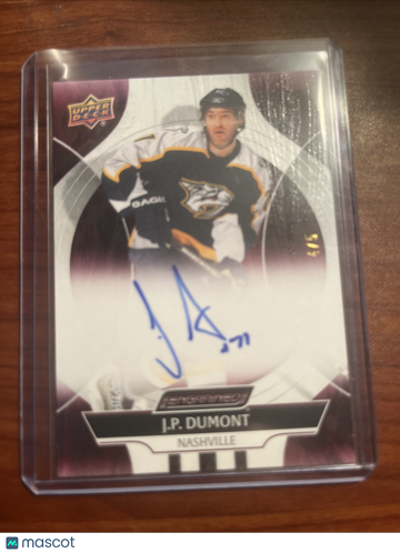 2024-25 Upper Deck Engrained Icons - Autographs J.P. Dumont #CA-JD [None] Upper Deck