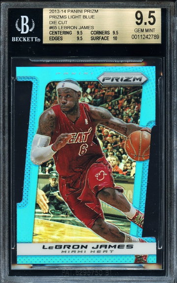 2013-14 Prizm Light Blue Die Cut /199 BGS 9.5
