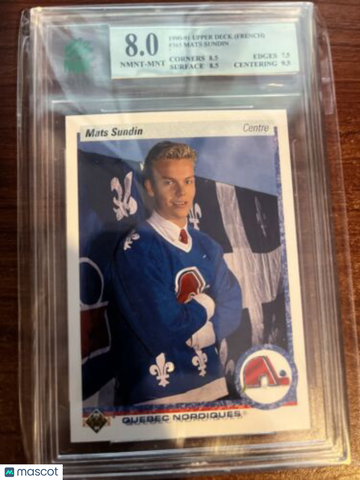 1990-91 Upper Deck French Mats Sundin #365 Rookie MNT 8