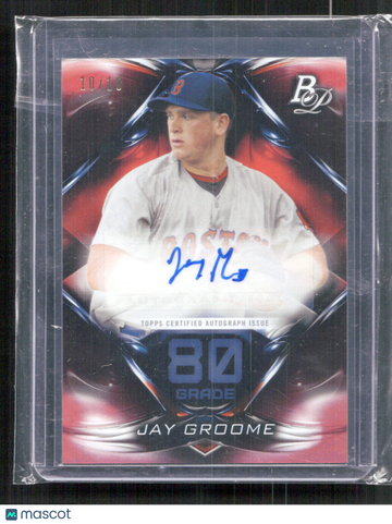 2018 Bowman Platinum Jay Groome #80GA-JG 80-Grade Prospect Autographs Red AU,SN