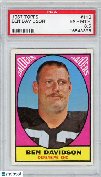 1967 Topps Ben Davidson #116 PSA 6.5