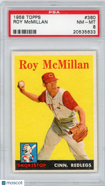 1958 Topps Roy Mcmillan #360 PSA 8