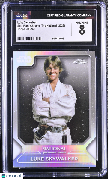 2025 Topps Chrome Star Wars The National Luke Skywalker #SW-2 Refractor CGC 8