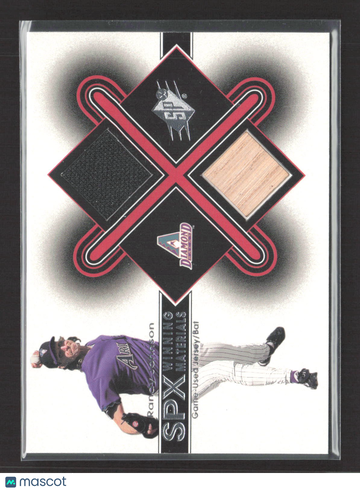 2001 Upper Deck SPx Winning Materials Randy Johnson #RJ2 Game-Used Bat Game-Used Jersey