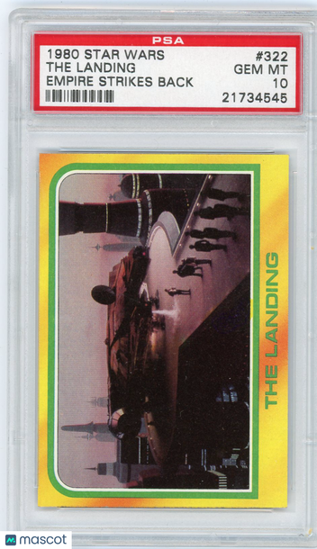 1980 Star Wars Empire Strikes Back The Landing #322 PSA 10