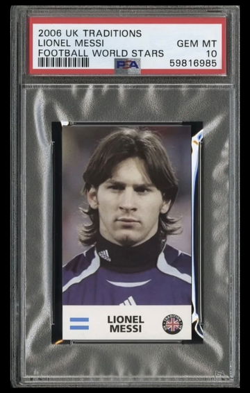 2004-2006 UK Traditions Lionel Messi World Stars Rookie Card RC PSA 10 Gem Mint