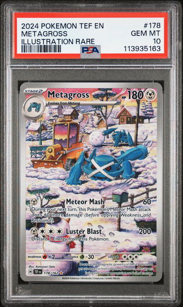 2024 Pokemon Scarlet and Violet Temporal Forces Illustration Rare Metagross #178 PSA 10