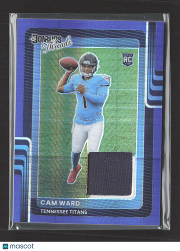 2025 Panini Donruss Optic Donruss Threads Prizm Cam Ward #DTBH-CWD Blue RC Authentic Memorabilia