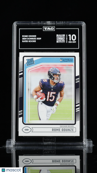 2024 Donruss Rated Rookie Rome Odunze #309 Rookie TAG 10