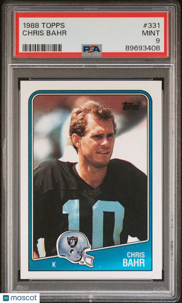 1988 Topps Chris Bahr #331 PSA 9