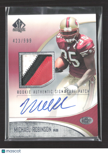 2006 Upper Deck SP Authentic Michael Robinson #250 /999 Rookie Authentic Signature Patch Event-Worn Patch