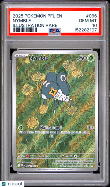 Phantasmal Flames Nymble Holo Illustration Rare PSA 10 #096/094