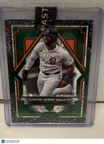 2025 Topps Tier One Justyn-Henry Malloy #95 Green Foil SN RC