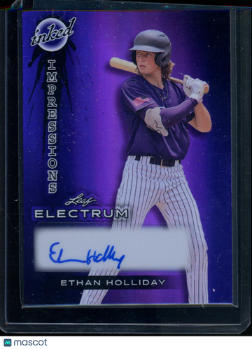 2024 Leaf Electrum Inked Impressions Ethan Holliday #II-EH1 /25 Autograph