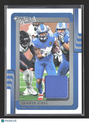 2025 Panini Donruss Threads Jahmyr Gibbs #DTH-JGS Authentic Memorabilia