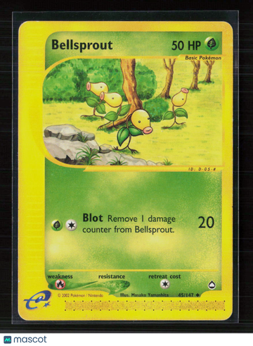 2002 Expedition Base Set Bellsprout Uncommon #45/147