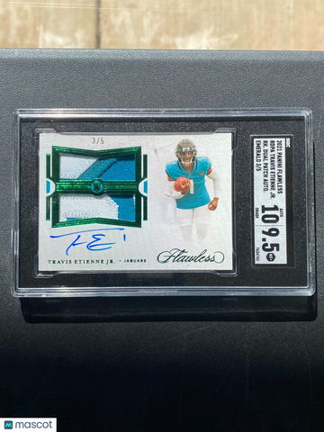 2021 Panini Flawless Travis Etienne #RDPA-TET Patch Rookie SGC 9.5 Auto 10