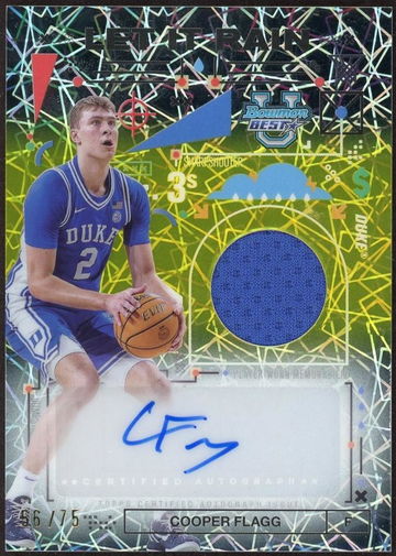 2024/25 Topps Bowman U Best Let It Rain Relic Cooper Flagg #LRRA-CF Auto /75
