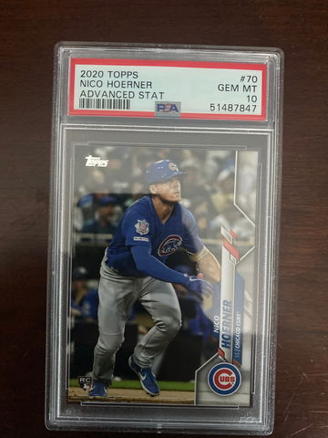 2020 Topps Nico Hoerner Advanced Stars /300 PSA 10 #70