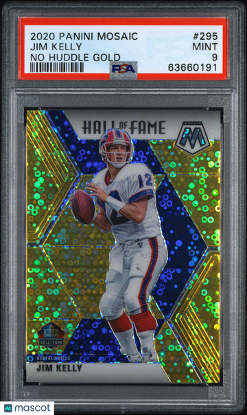 2020 Mosaic Jim Kelly No Huddle Gold #1/10 PSA 9
