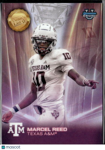 Marcel Reed 2025 Bowman Chrome University Dean's List Texas A&M Aggies