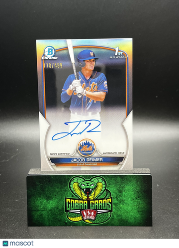 2023 Bowman Chrome Jacob Reimer #CPA-JRR Refractor /499 1st Bowman