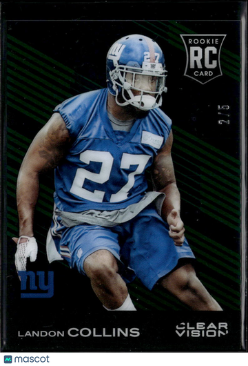Landon Collins 2015 Panini Clear Vision RC /5 New York Giants
