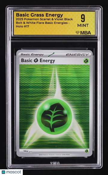 2025 Pokemon Black Bolt & White Flare Basic Energies Basic Grass Energy Holo MBA 9 #17