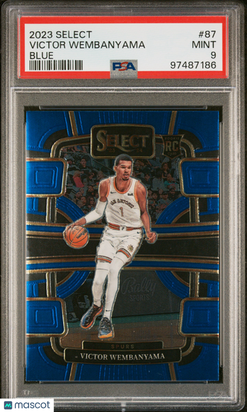 2023 Panini Select Victor Wembanyama #87 Blue Rookie PSA 9 San Antonio Spurs