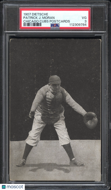 1907 Dietsche Chicago Cubs Postcards Patrick J. Moran PSA 3