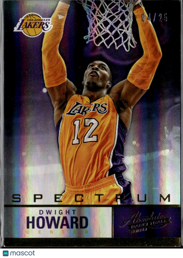 Dwight Howard 2012 Panini Absolute Basketball Spectrum /25 Los Angeles Lakers
