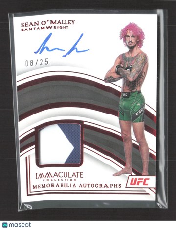 2023 Panini Immaculate Collection Sean O'Malley #MA-SOM /25 Fighter-worn/used material Memorabilia