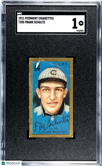 1911 Piedmont Cigarettes (T205) Frank Schulte SGC 1