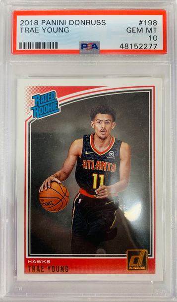 Trae Young Rookie 2018 Donruss PSA 10 RC Hawks