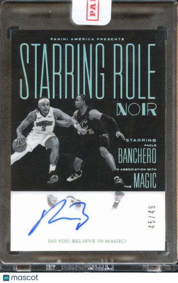 2025 Panini Noir Starring Role Paolo Banchero #SRL-PBA /49