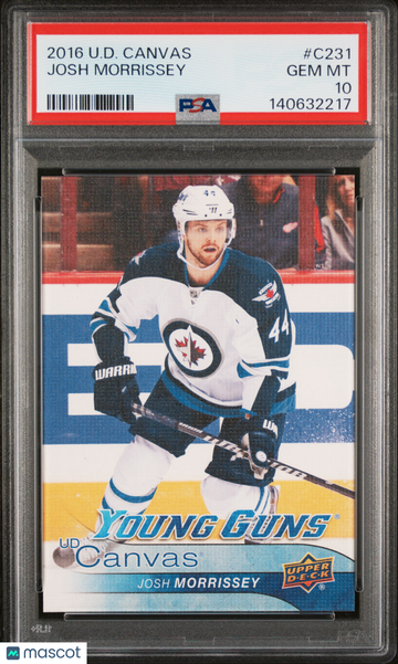2016-17 Upper Deck Canvas Josh Morrissey #C231 Young Guns Rookie PSA 10