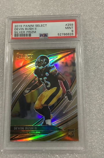 2019 Select Dragon Devin Bush II Rookie Field Level /88 Psa 9 Steelers 