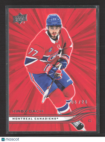 2026 Upper Deck Series 2 Hockey Outburst Red Kirby Dach #341 05 / 25