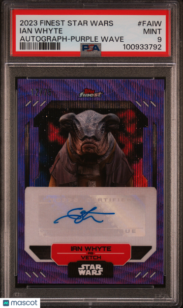 2023 Topps Finest Star Wars Finest Autographs Ian Whyte #FAIW PSA 9
