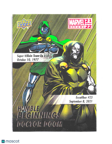 2022 Upper Deck Marvel Annual Humble Beginnings Insert Doctor Doom #HB-2