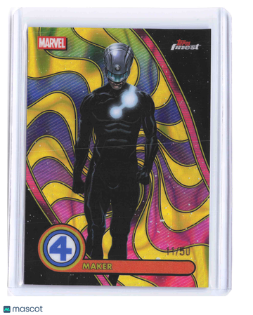 2026 Topps Finest Marvel Blacklight Rare 11/50 #BL-055 Reed Richards The Maker Trading Card