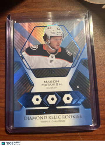 2021-22 Upper Deck Black Diamond Mason McTavish Sapphire Short Print Rookie Upper Deck