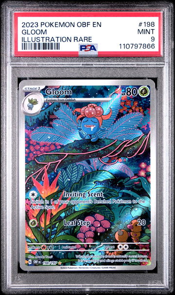 2023 Pokemon Obsidian Flames Illustration Rare Gloom #198 PSA 9