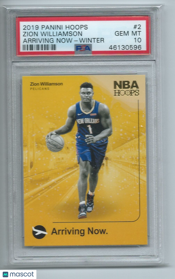 2019 Panini Hoops Arriving Now Zion Williamson #2 Winter PSA 10