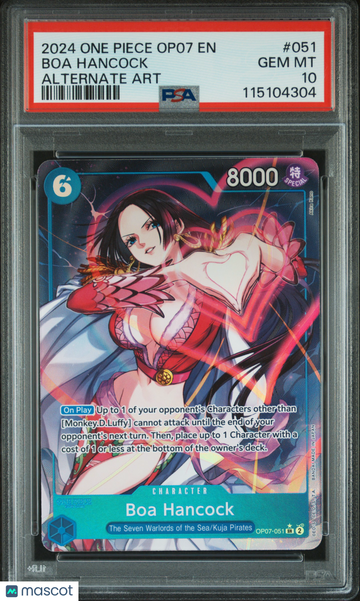 2024 One Piece Op07-500 Years In The Future Boa Hancock Alternate Art PSA 10 #051