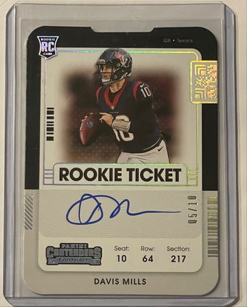2021 Panini Contenders Davis Mills Rookie Ticket RPS Variation
