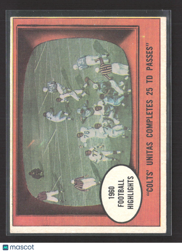 1961 Topps Football Highlights Johnny Unitas #57
