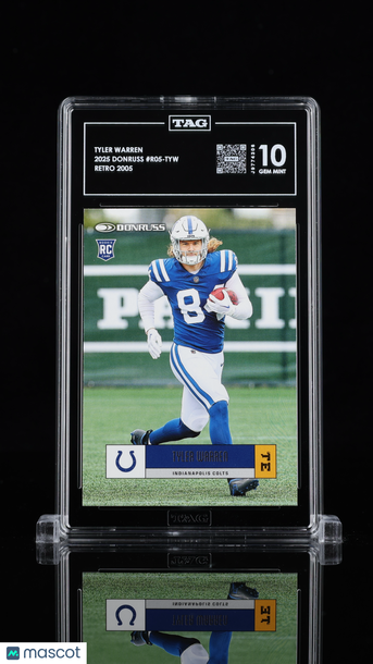 2025 Donruss Retro 2005 Tyler Warren #R05-TYW Rookie TAG 10