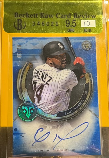 Eloy Jimenez Rookie Auto /10 Topps Triple Threads